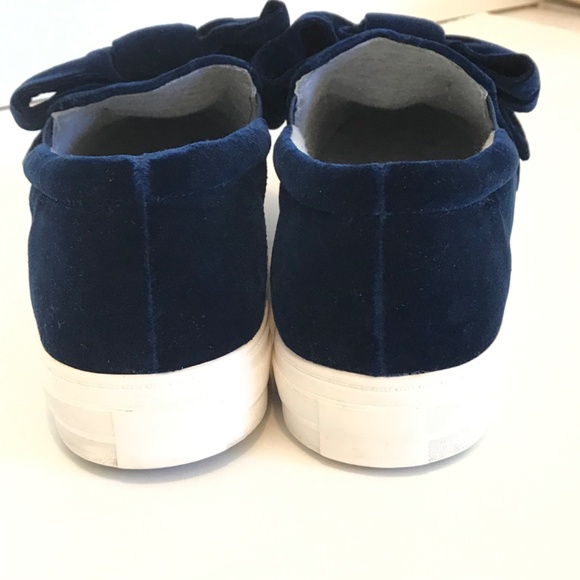 Nine West Navy Blue Velvet Sneakers, 10 - Picture 7 of 16